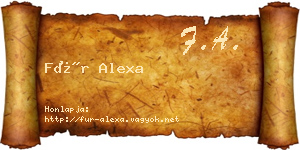 Für Alexa névjegykártya